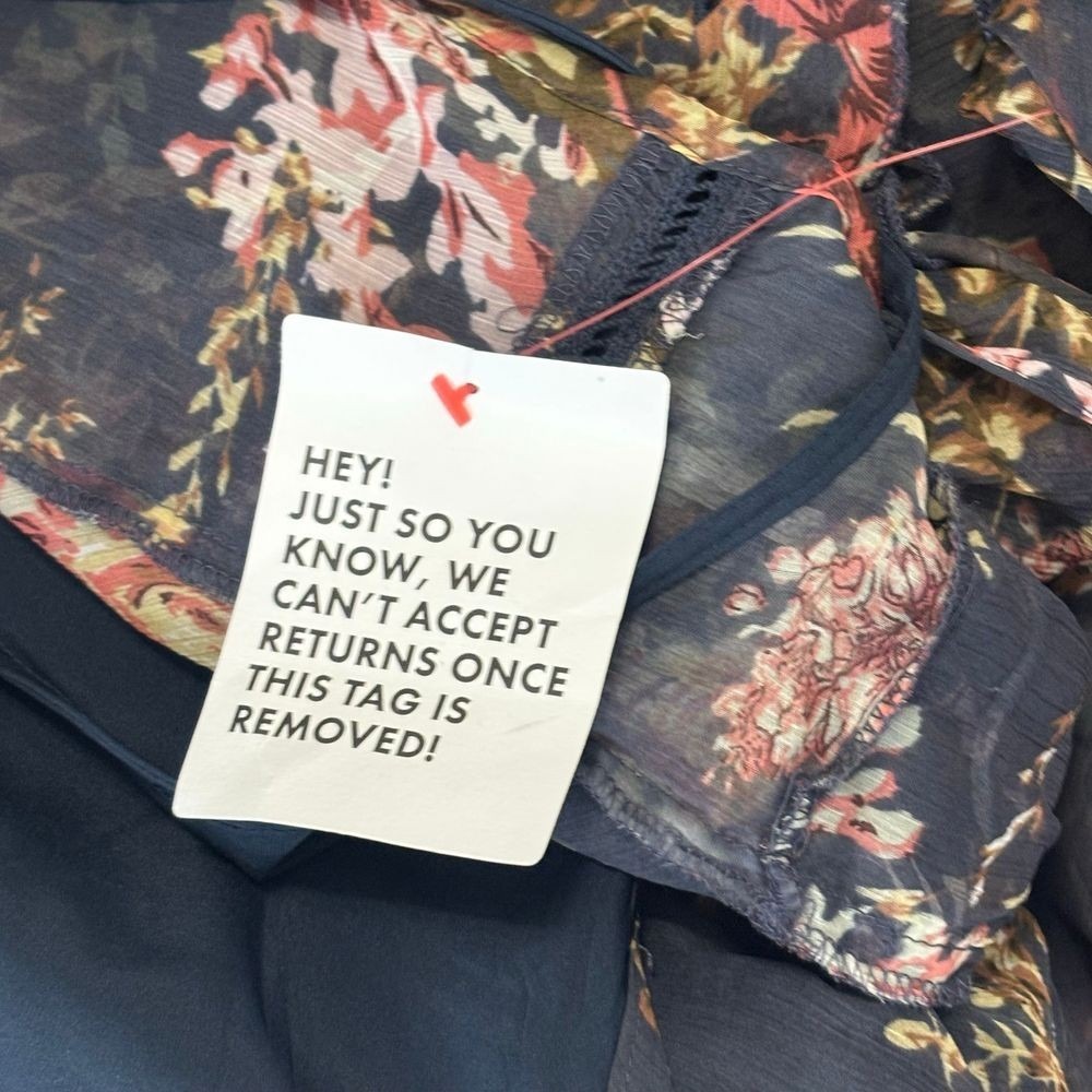 Cottagecore Midi Dress Blue Romantic Chiffon Boho‎ Sheer Fairycore Floral 8 ASOS - Picture 11 of 11
